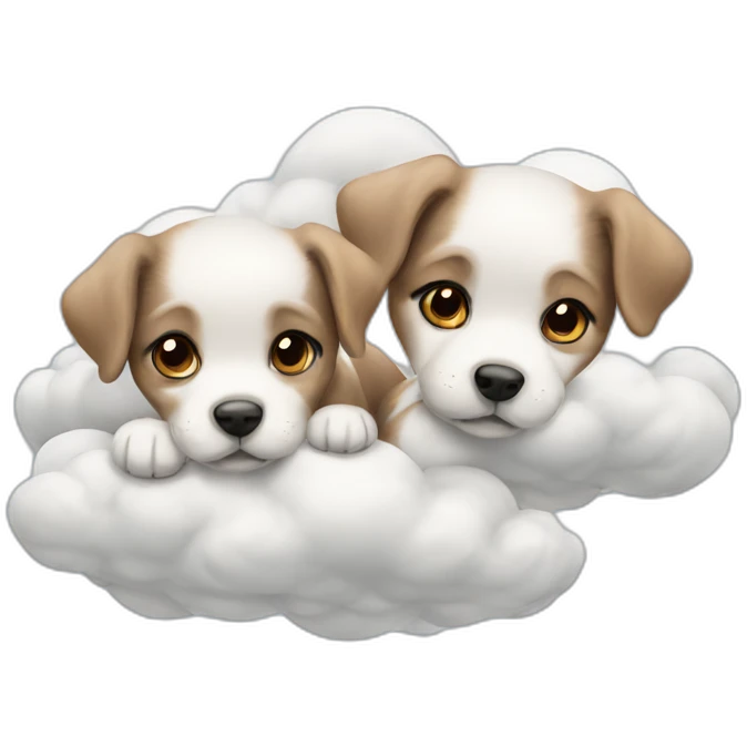 Clouds and puppies emoji