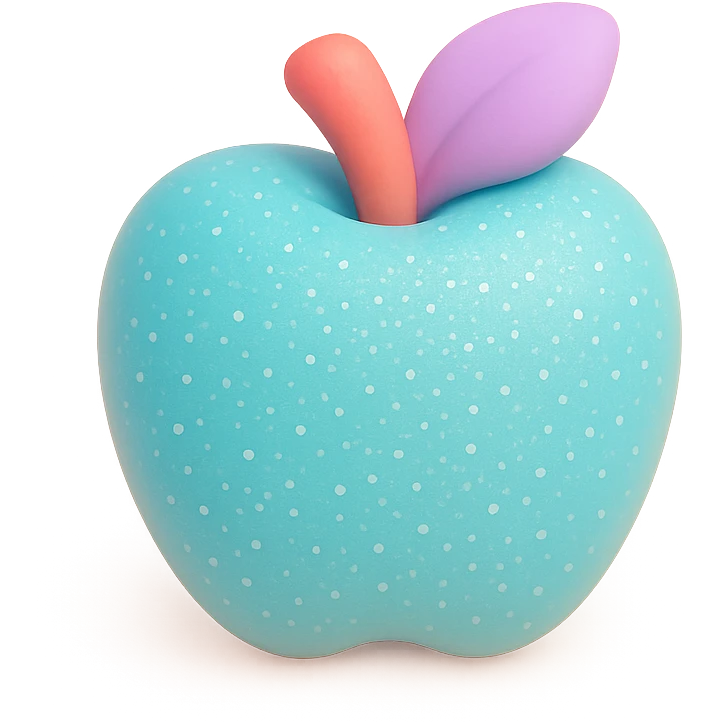 glitter green apple emoji