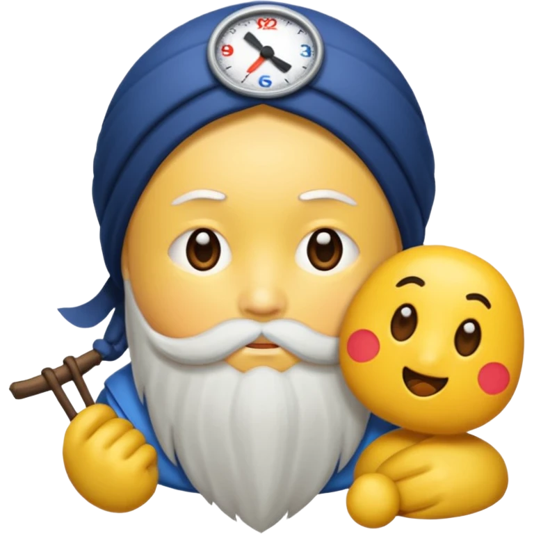 산타모자를 쓰지 않은 흰수염 할아버지 정면 emoji