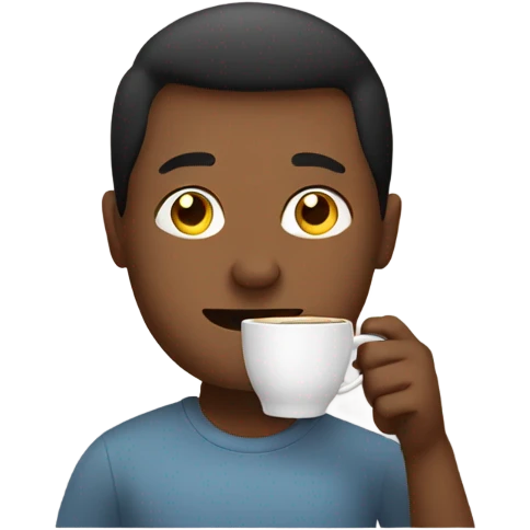 Someone holding a coffee  emoji