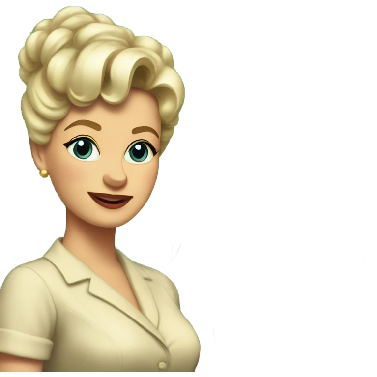 1950’s woman by Christmas tree emoji