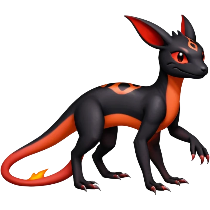 Salandit-Umbreon-Charmeleon-Fakémon-hybrid-creature (full body)  emoji
