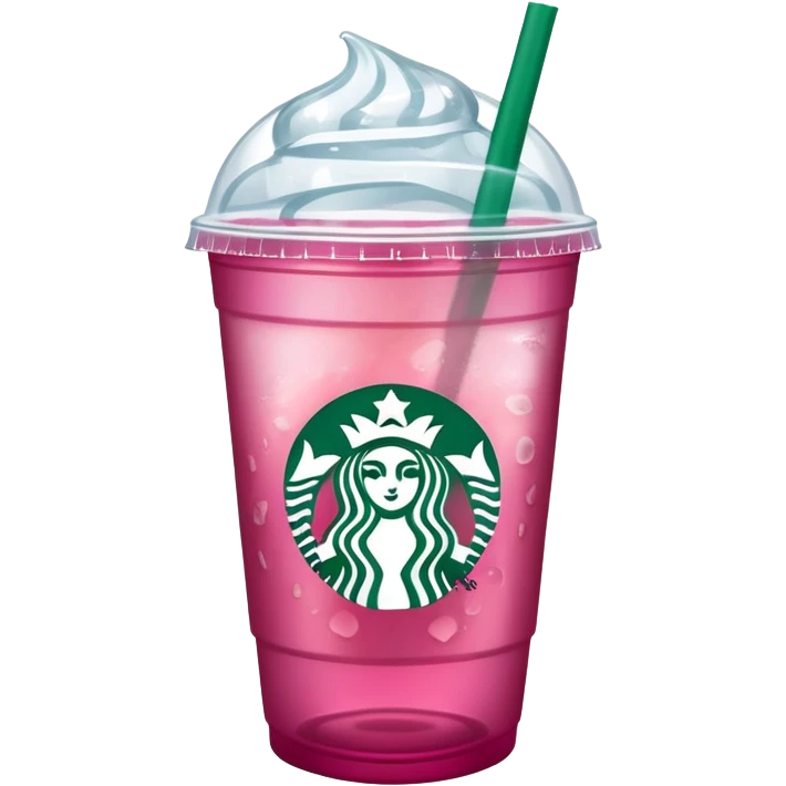 Starbucks dark pink refresher emoji