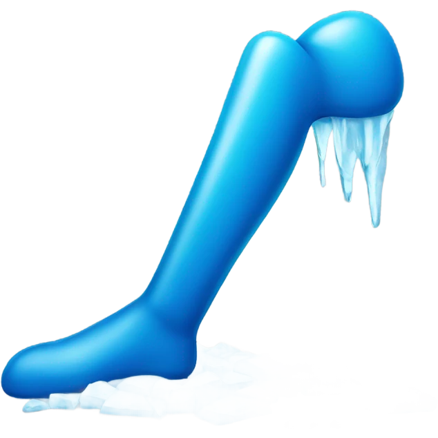 Blue leg with ice emoji