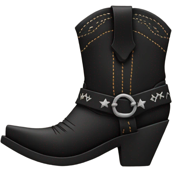 Black cowboy boots emoji