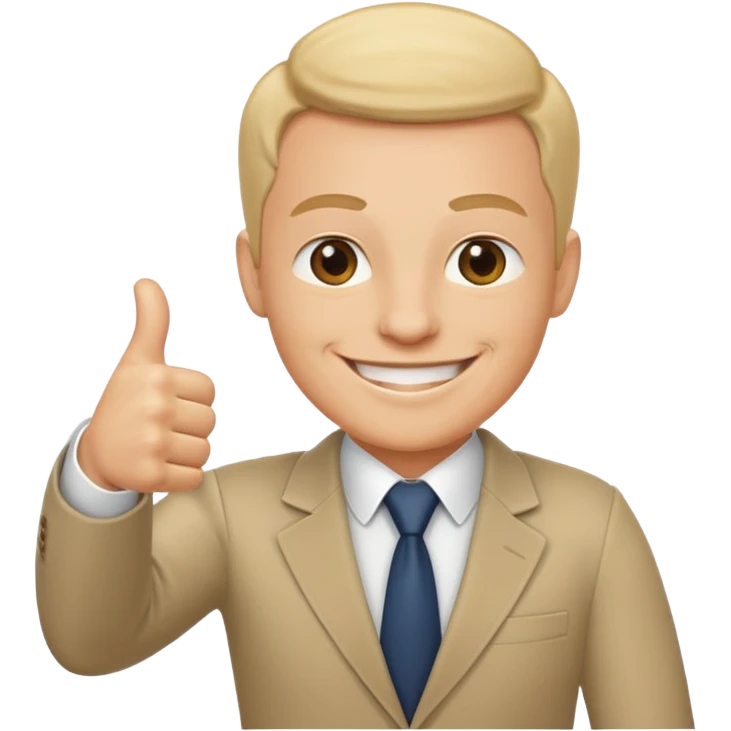 Boss with thumbs up emoji