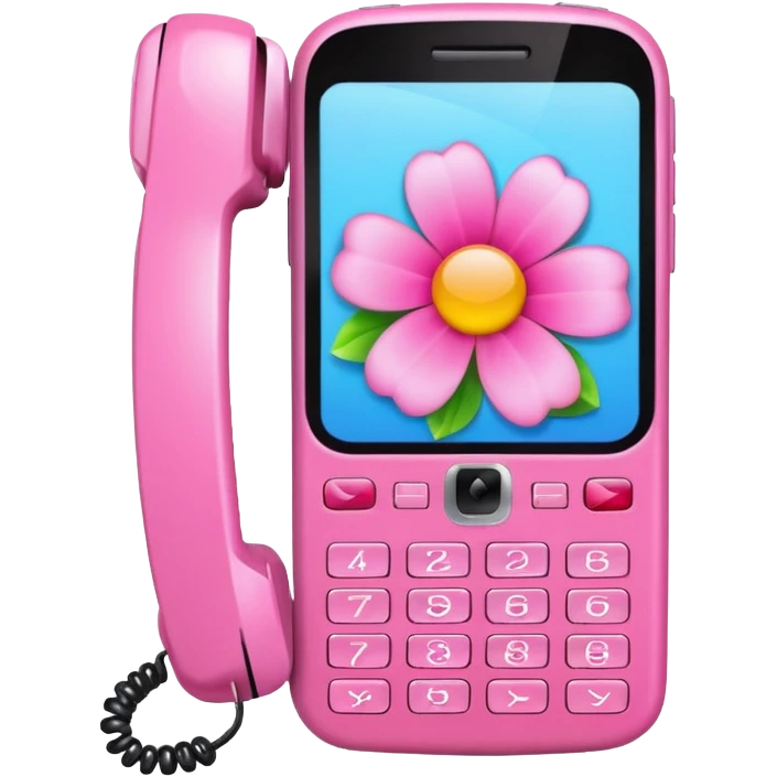 pink girly phone framed flower picture emoji