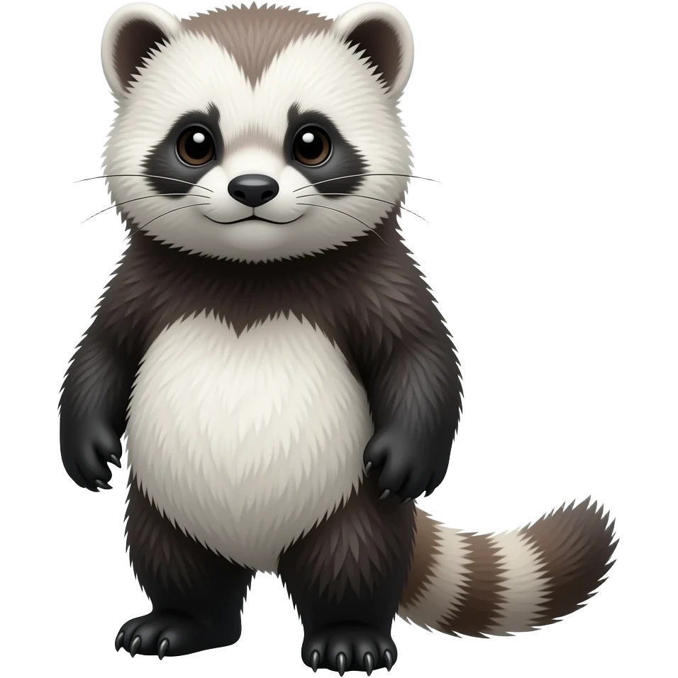 realistic snow-ermine-panda-hybrid-animal-creature emoji