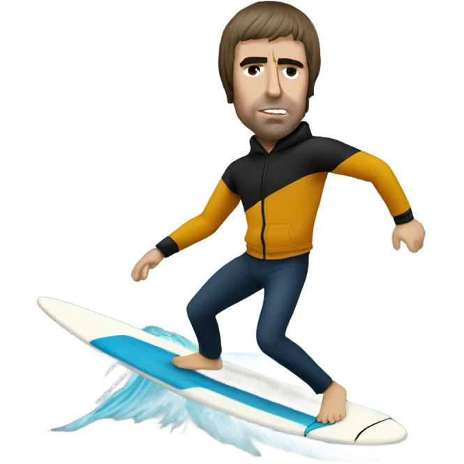 Liam Gallagher surfing emoji