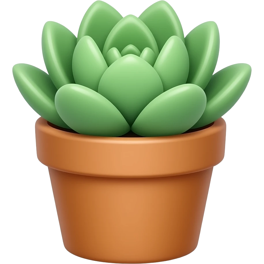 Echeveria in a pot emoji