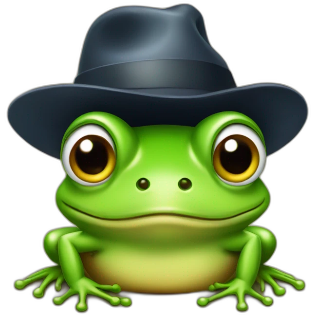 frog com chapeu de aniversário emoji
