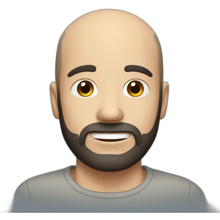 balding white guy with black hair and scruff emoji