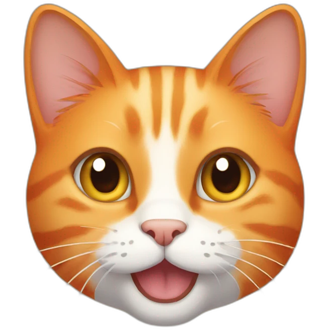 orange cat with mischievous face emoji
