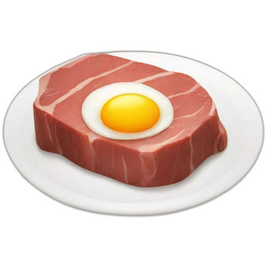beef and egg food emoji