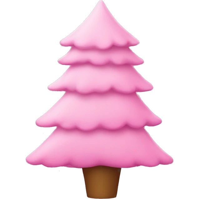 pink christmas tree  emoji