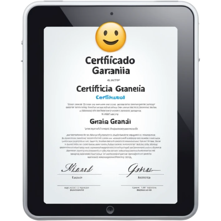 certificado de garantia  emoji
