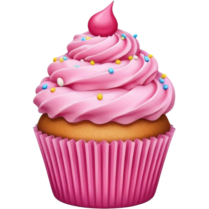 Cupcake with pink icing emoji