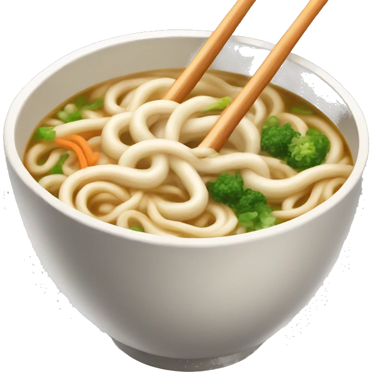 udon noodle soup with out any vegetables  emoji