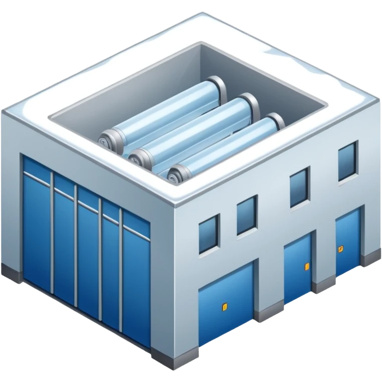 ambient and refirigeration warehouse at an angle cold emoji