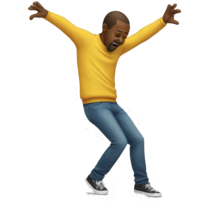 man doing the dab  emoji