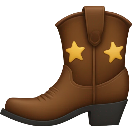 cowboy boot facing left emoji