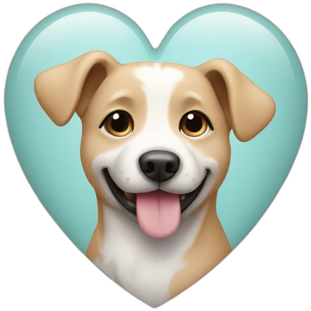 Dog on a heart emoji