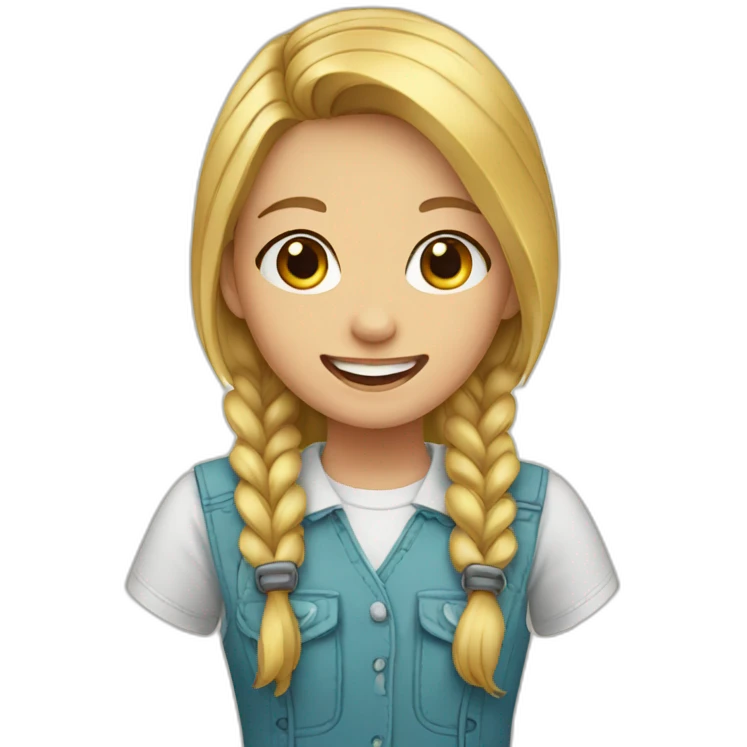 Girl with braces  emoji