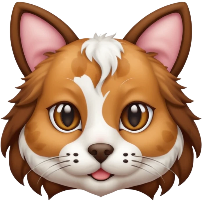 Half cat half dog emoji