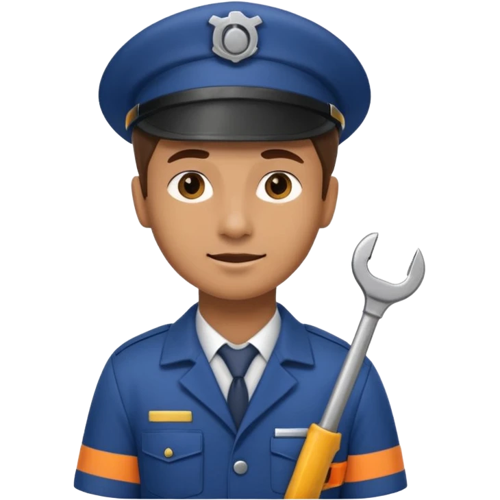 Engineer with wrench,Train Crew. emoji