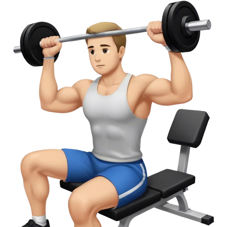man seated weighted wrist curl emoji