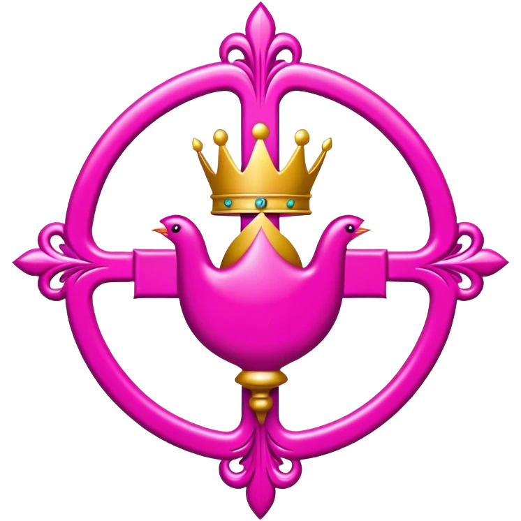 ave maria's emblem with a touch of majenta emoji