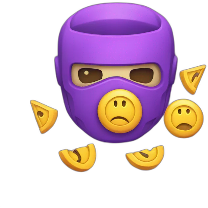 purple game over emoji