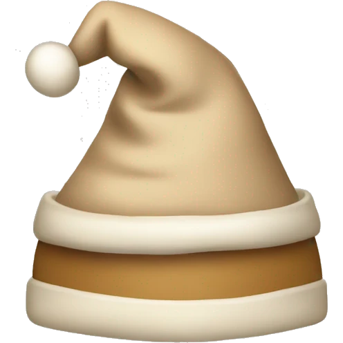 Beige christmas hat emoji