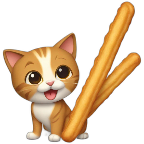 gato con churros emoji