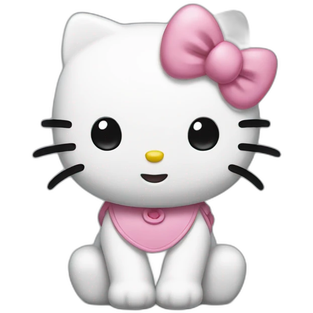 Hello kitty with no bow emoji