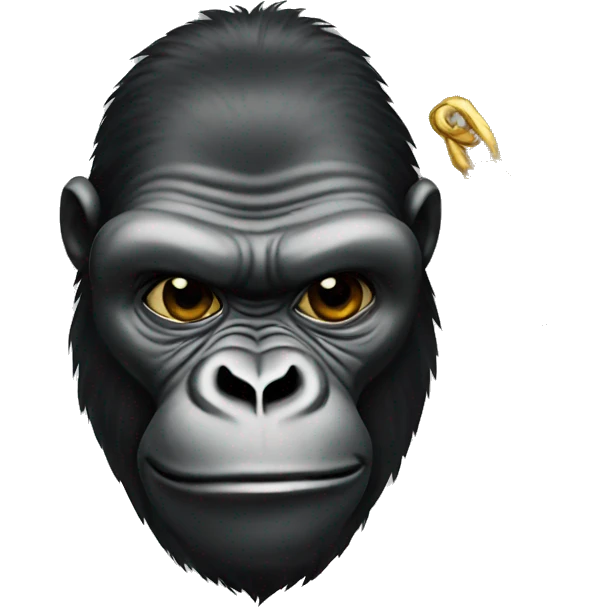 Gorilla wearing gold chain emoji