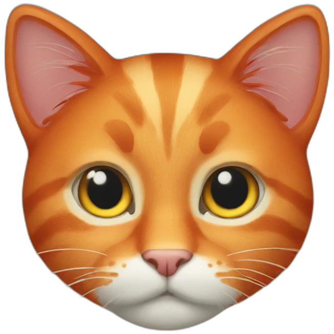 Red cat emoji