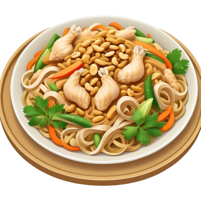 Simple Pad Thai chicken emoji