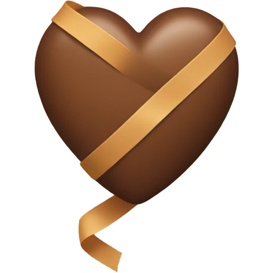 brown heart with wrap emoji