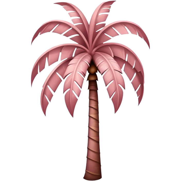 Dusty rose coloured palm tree emoji