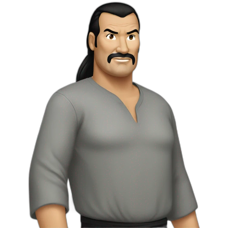 steven seagal cartoon wearing long shirt emoji
