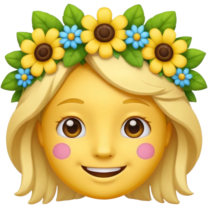 Face emoji with flower emoji