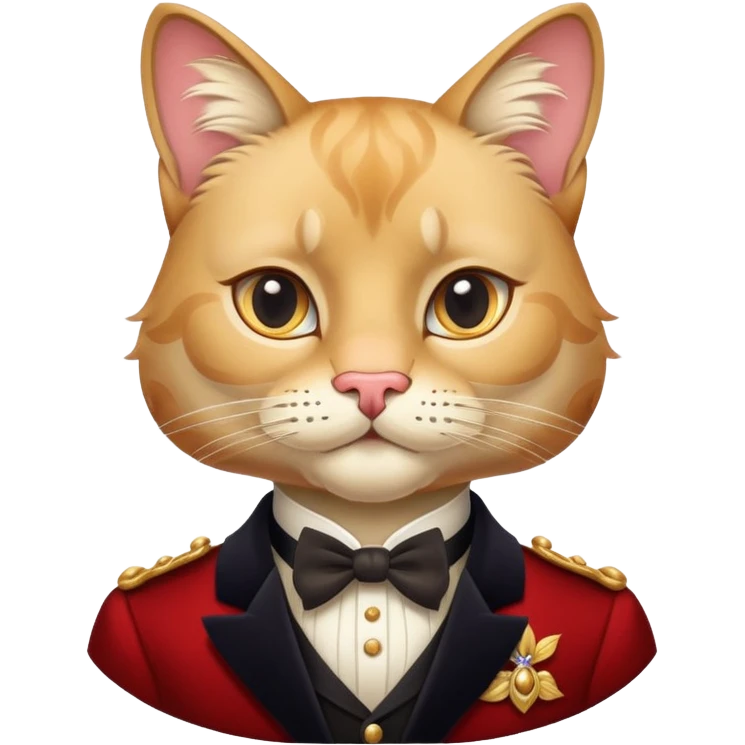 She looks like a regal, velvet-coated aristocat with a perfectly groomed mustache, staring through you with calm authority and a hint of theatrical mischief. emoji
