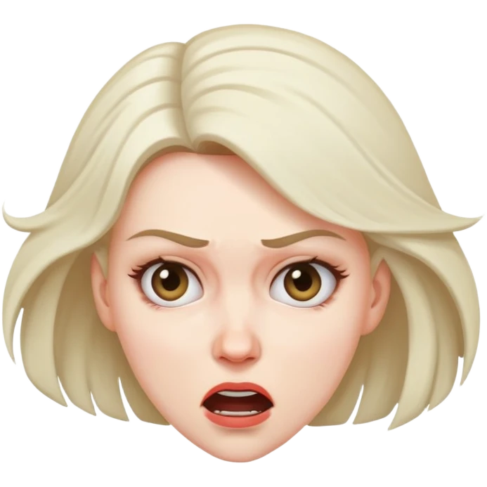 A woman mad shaking her head  emoji