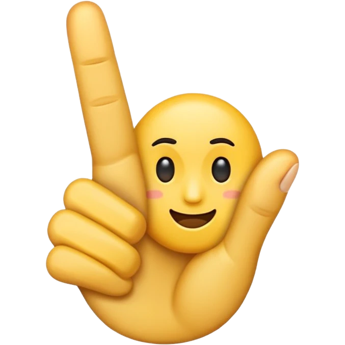 I want a emoji with middle finger bend towards emoji
