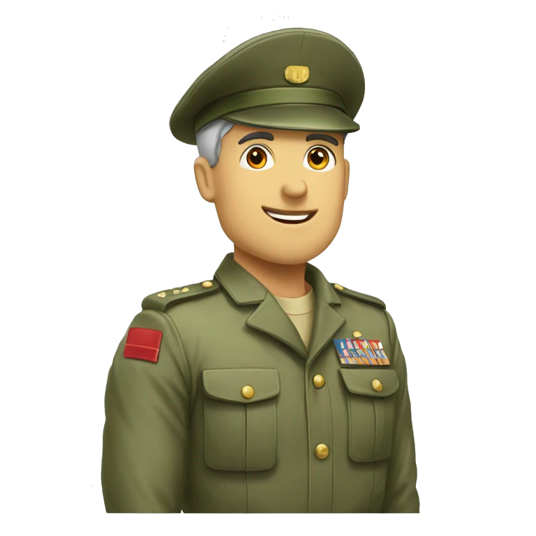 Homme faisant le salut militaire emoji