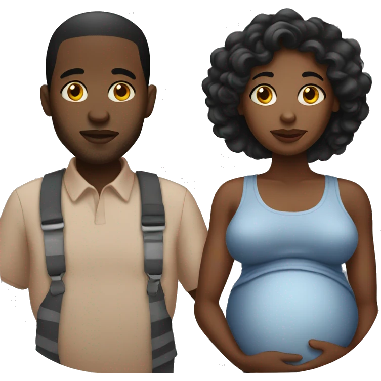 black trans pregnant man emoji