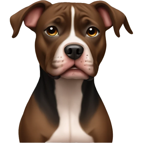 Brown and black pitbull emoji
