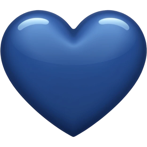 Navy blue heart  emoji