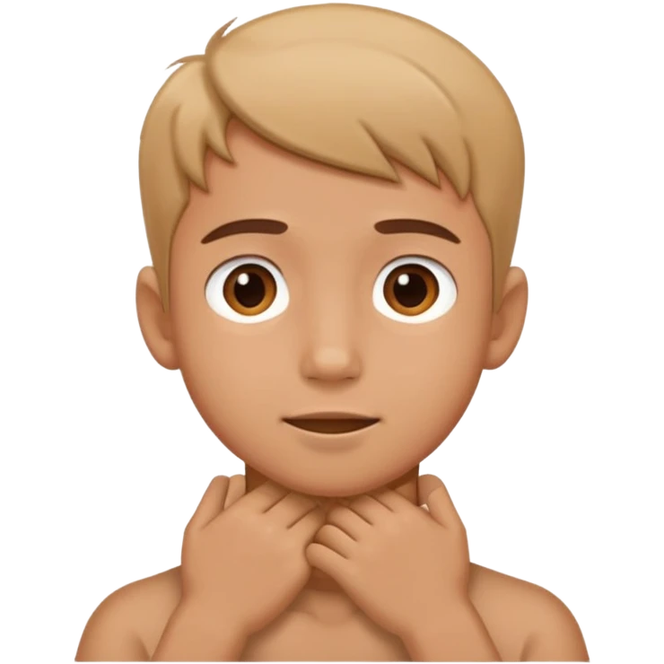 Boys hands around neck  emoji
